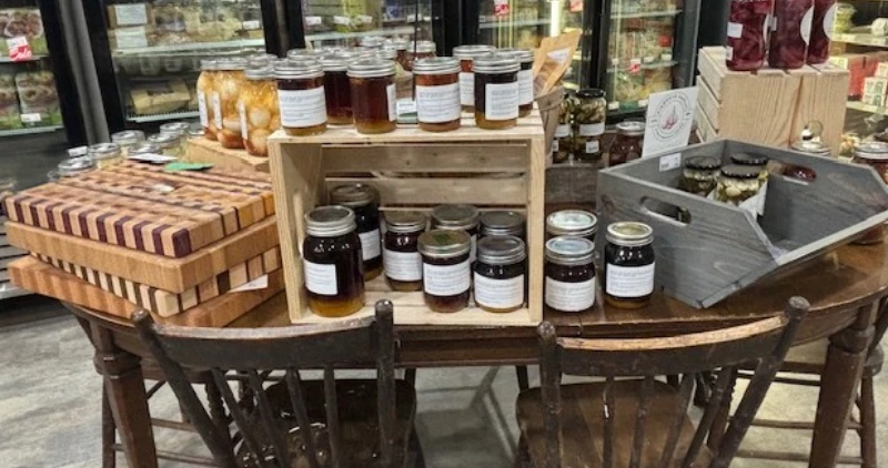 antique table display